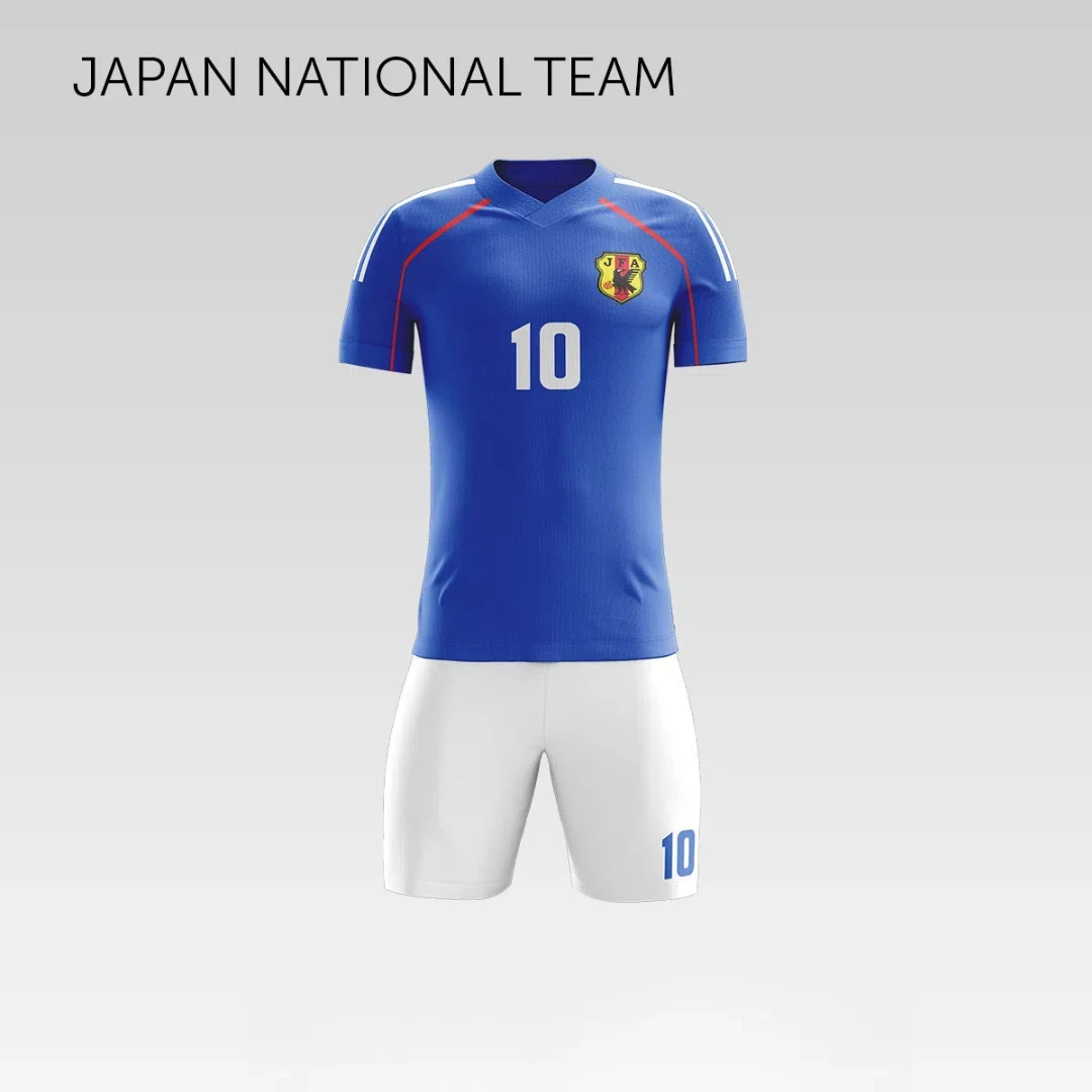 2024 Japan National Team Tsubasa Loose Fitting Men\'s Sports Football 3D Printing Set Customizable Name and Number