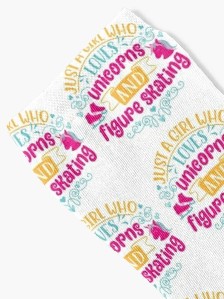 Just A Girl Who Loves Unicorns And Figure Skating Socks Men'S Soccer Sock