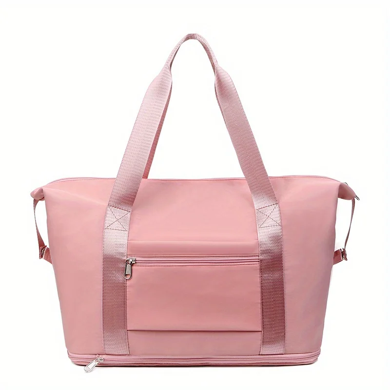 Große Damen-Reisetasche aus Nylon, Sport- und Reisetasche, leichte Handtasche, vielseitige Sporttasche im Casual-Stil – Detail 7