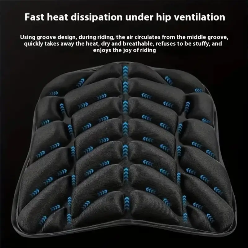 2pcs/set Motorcycle Fit For Seat Pad 3D Comfort Gel Cushion Fit For Seat Breathable Universal Shock Absorbing Fit For Seat Cover