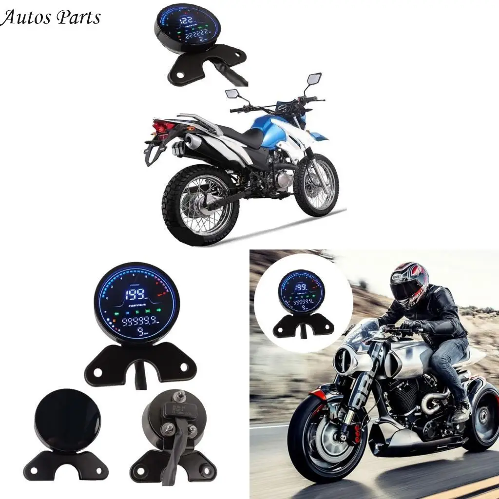 

57BA Motorcycle Digital Instrument Gauge Speedometer Round Dial Odometer for RT250-C CG125 Motorbike Modification Accessories