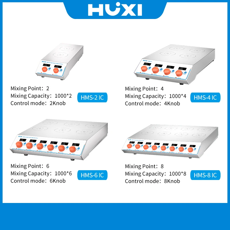HUXI 2-Position Laboratory Magnetic Stirrer SS316 Lab Mixer Customizable OEM Support No Heating Magnetic Stirrer