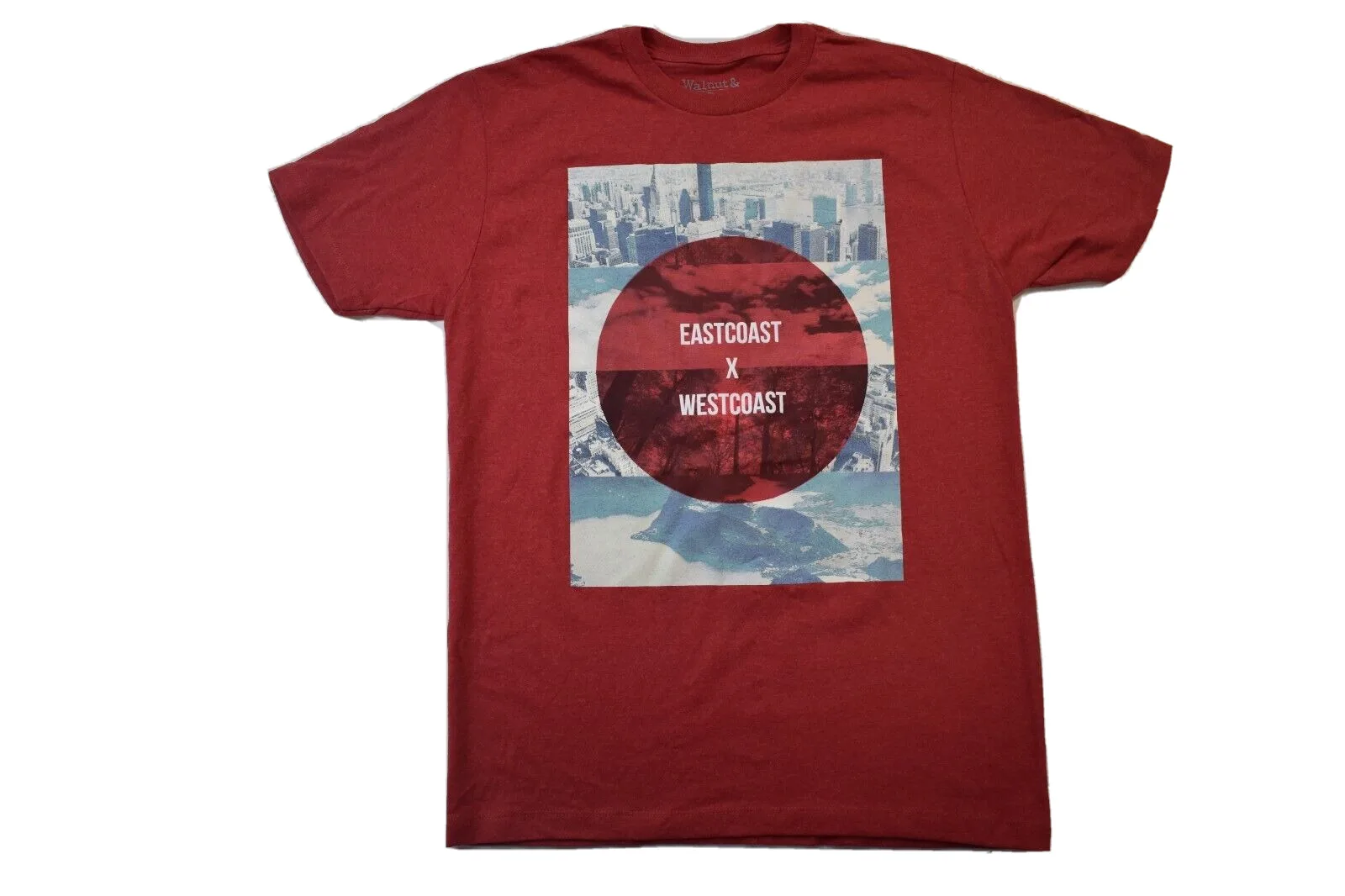 Мужская футболка Walnut 39th East Coast X West New York Los Angeles M L