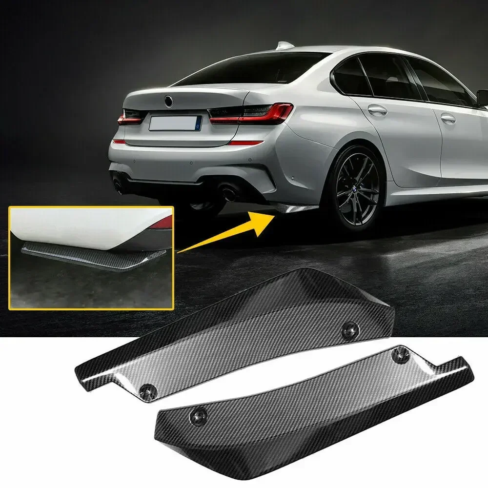 

2Pcs Side Skirt Universal Car Rear Bumper Strip Lip Spoiler Diffuser Splitter Scratch Protector Hight ABS Carbon Fiber Winglets