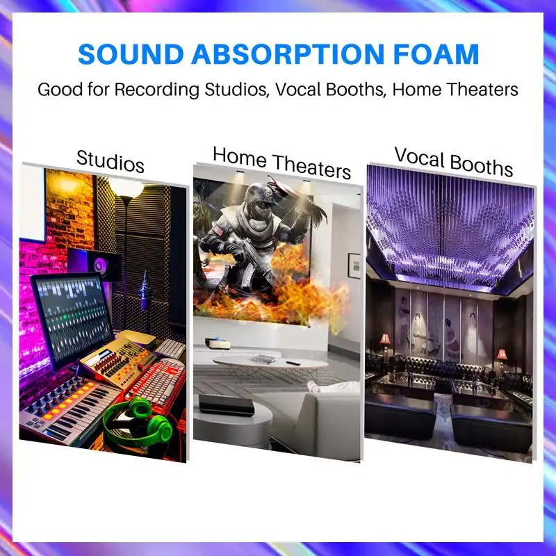 

Quality 12 Pcs Acoustic Foam Panels,Soundproofing Panel Beveled Edge Sound Panels, Acoustic Treatment Used In Home&Offices Wall