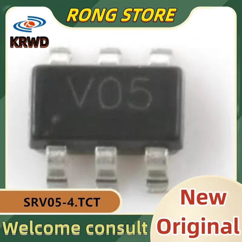

50 шт. V05 VO5 новый и оригинальный чип IC SOT23-6 SRV05-4.TCT SRV05-4 SRV05