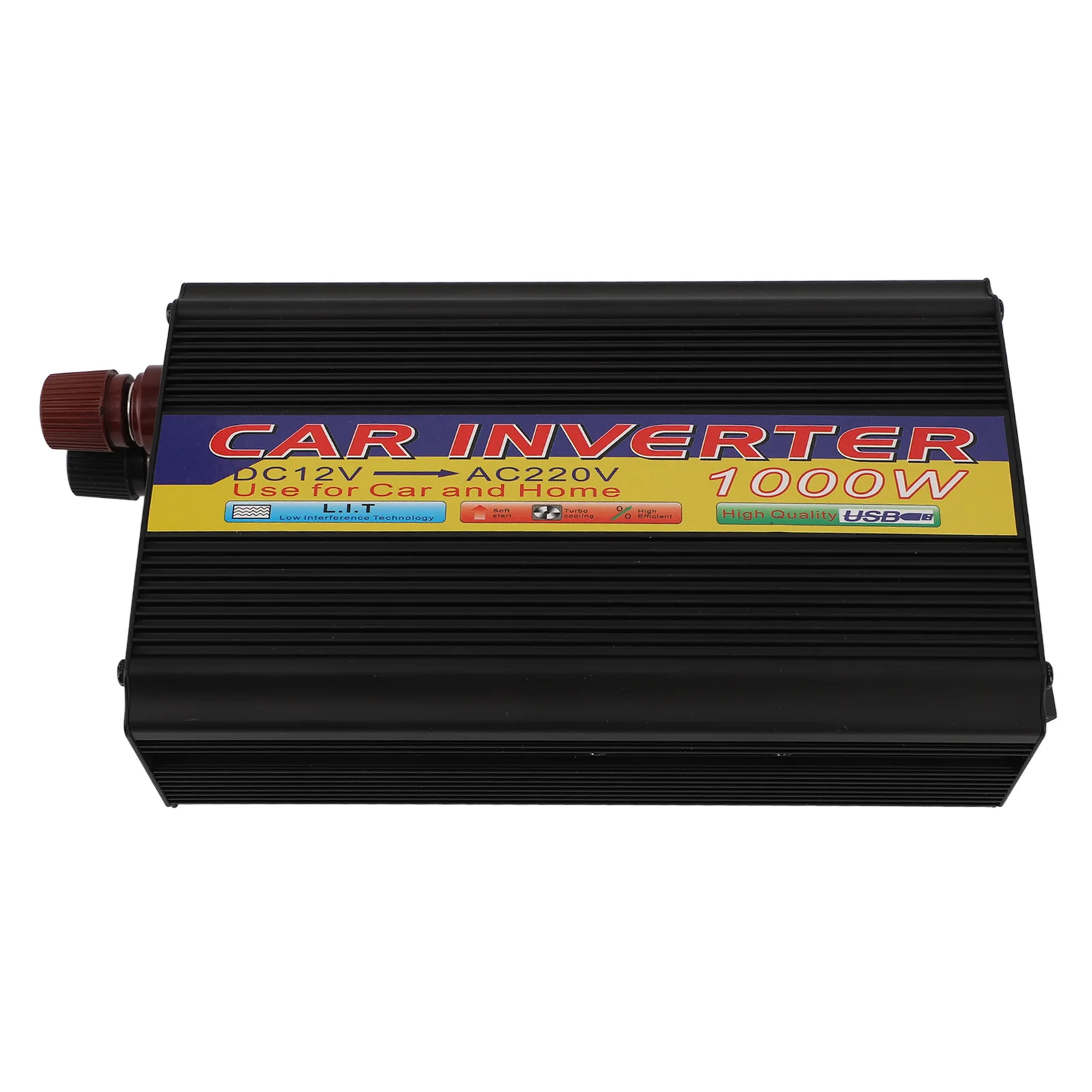 

1000 Вт солнечный инвертор из алюминиевого сплава постоянного тока 12 В в переменный автомобильный инвертор зарядное устройство адаптер с индикатором для домашних компьютеров лампы