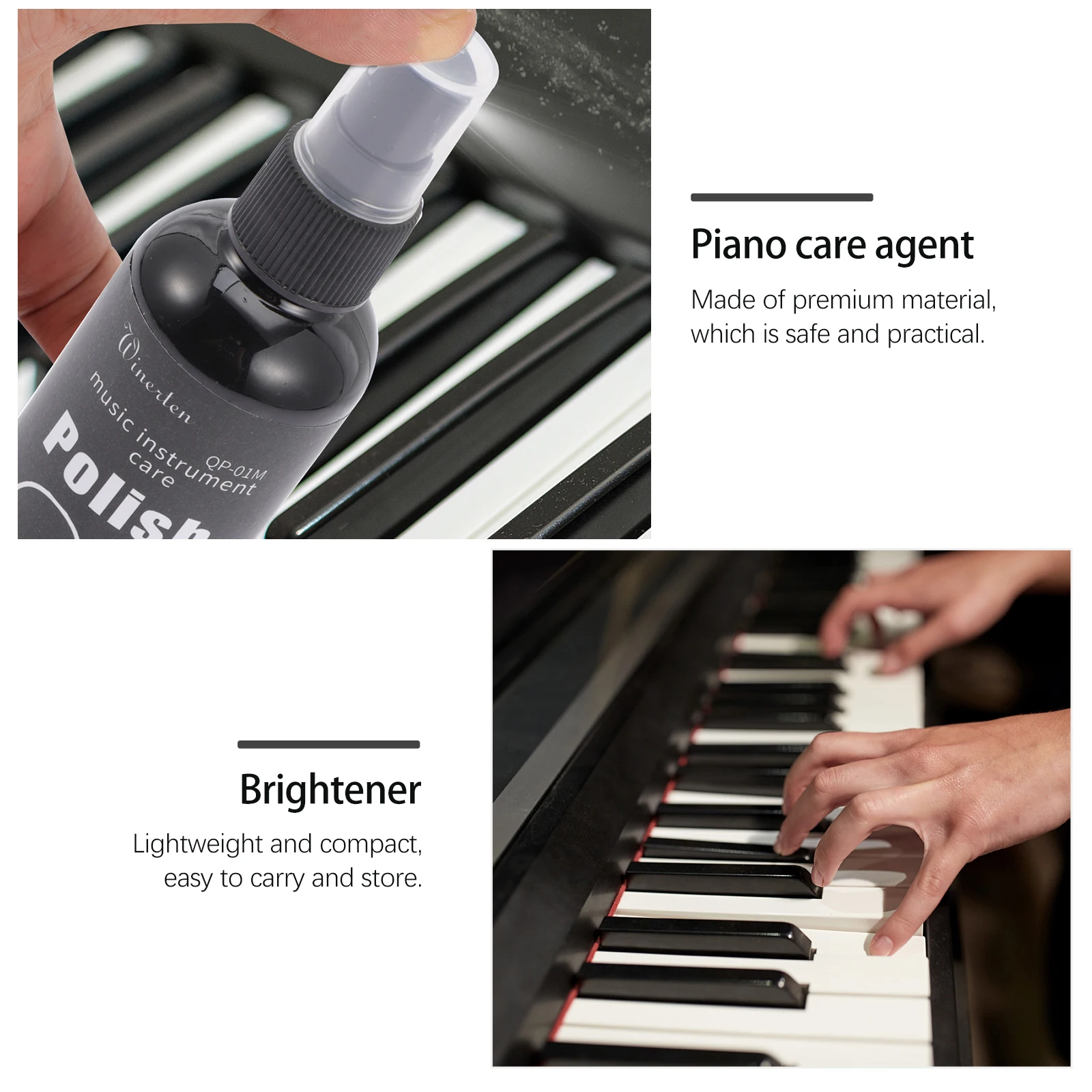 

Convenient Musical Instrument Cleaner Professional Ukulele Guitar Violin Accessory Quick Repair No Special Skills