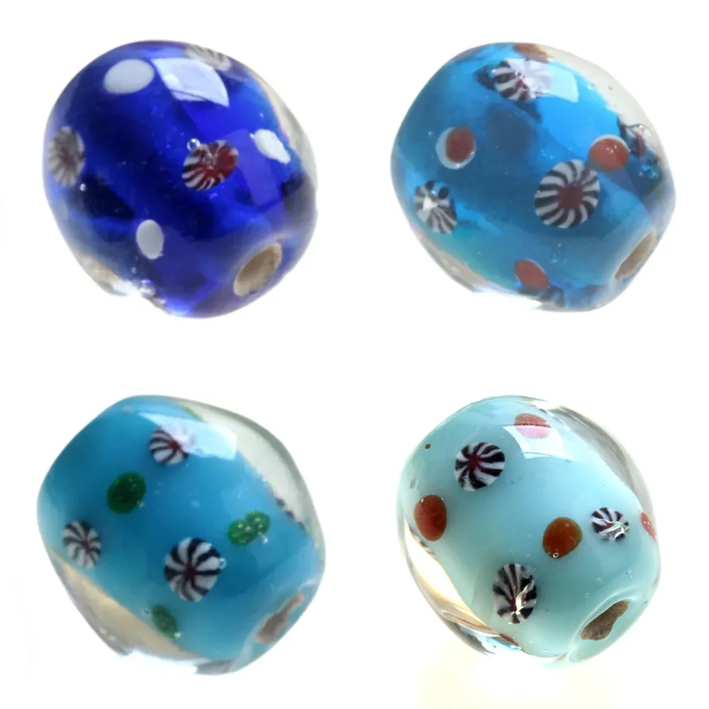 

1pcs Big Round 20mm Handmade Thousand Flowers 3D Lampwork Glass Loose Beads For Jewelry Making DIY Crafts Findings Accessories