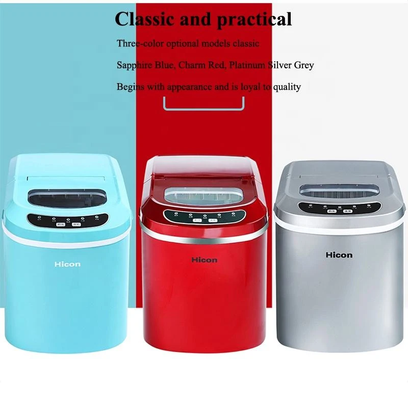 Portable Ice Maker for Kitchen Office Bar Party Countertop 24-Hour Automatic Cleaning Ice Cube Machine