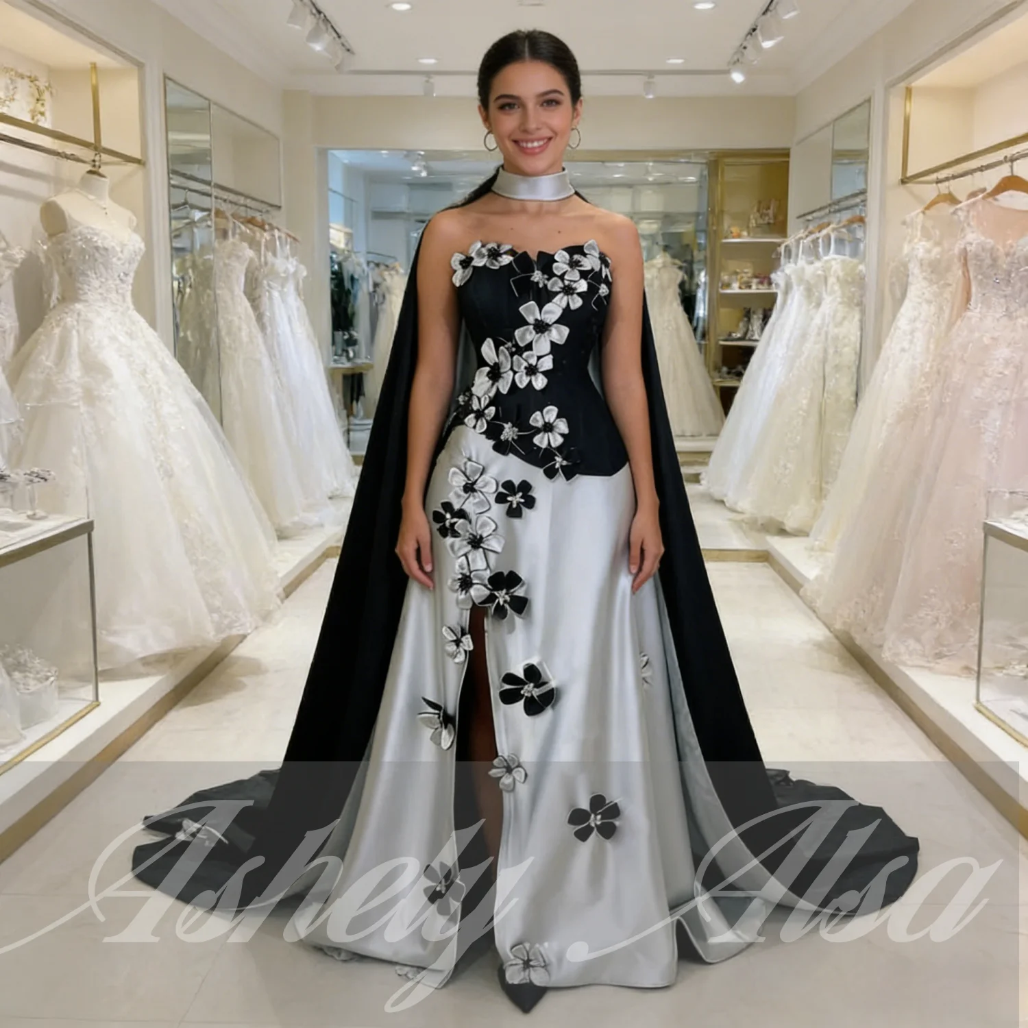 

Vintage Women Evening Dresses With Cape Flower A Line Floor Length Prom Special Occasion Wear Wedding Party Gown 2026 Customized