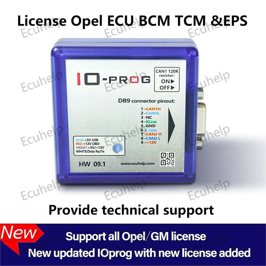 Hardware with license I/O Prog Opel ECU BCM TCM EPS  Combination of K-line and CAN support Opel under GM  IO-PROG programmer