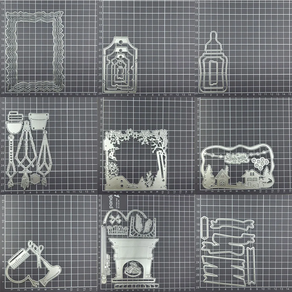 

Рамка детская одежда детская бутылочка рождественский дом стирка камин металлические режущие штампы фотодекоративные