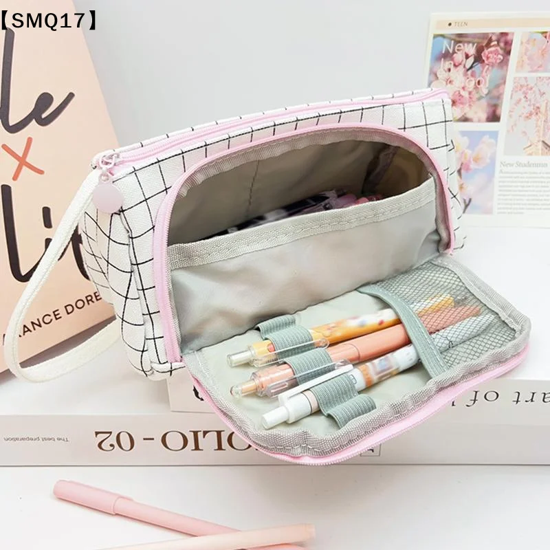 Multi Layer Large Capacity Pencil Case Pen Storage Supplies Pen Box Kawaii Cute Pencil Cases Bags Stationary Supplies【SMQ】
