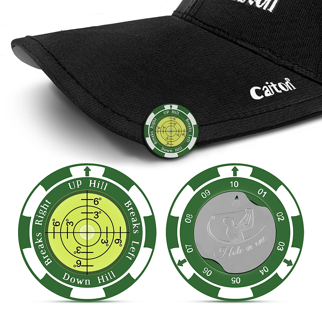 

Caiton Golf Marker with Magnetic Hat Clip - High Precision Green Reading Aid - Perfect for All Golfers - Improve Putting Skills