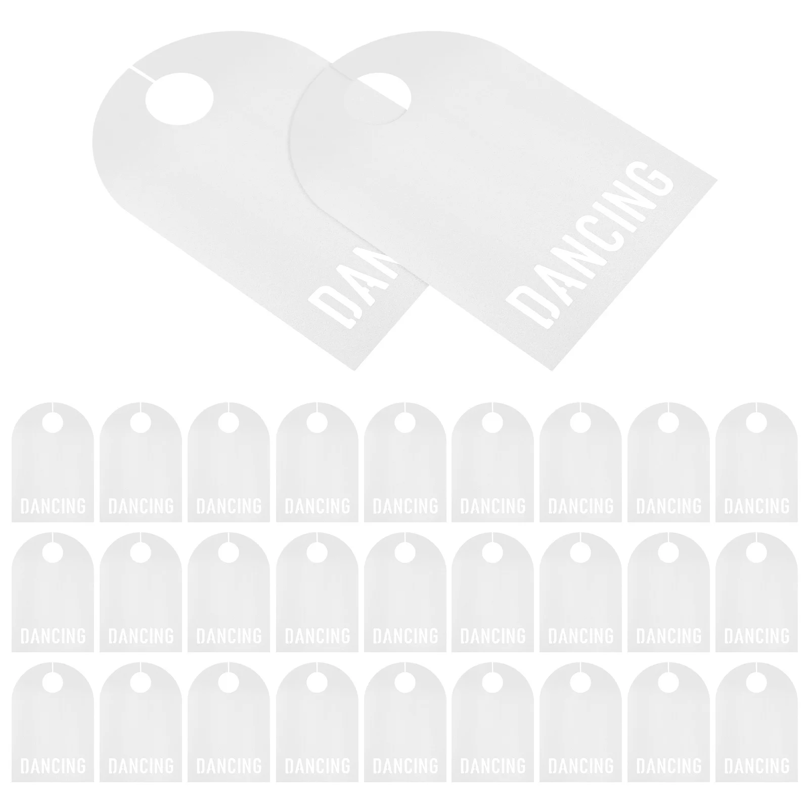 

50Pcs Dancing Party Wine Charms - Writable Wine Glass Name Place Tags for Weddings Birthdays Summer Events - Paper Drink