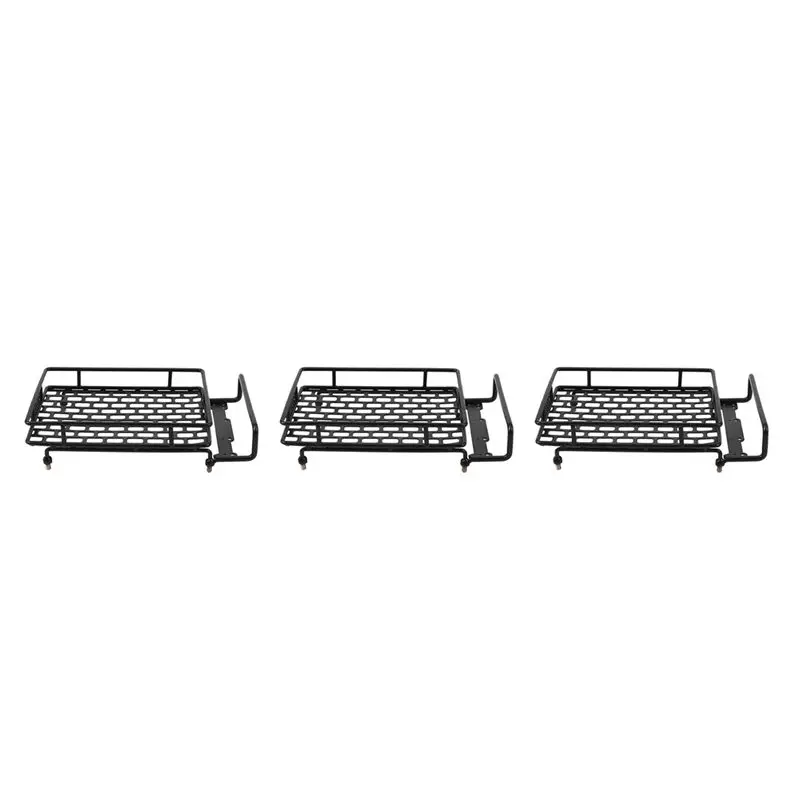 

ABXE-3X Roof Luggage Rack LED Light Bar For Wrangler Tamiya CC01 Axial SCX10 Aluminum Alloy Luggage Rack Car Roof Rack