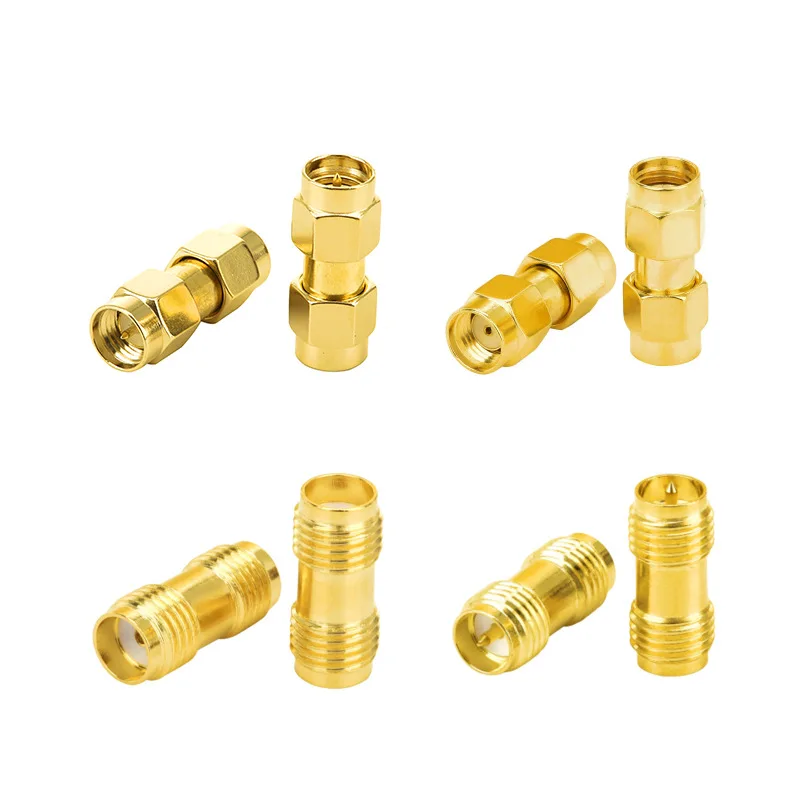 2 PCS SMA Adapter Connector Kit JJ KK JK KJK KKK JKW Types SMA Male Female Inner Pin Outer Thread Hole Straight Right Angle Tee