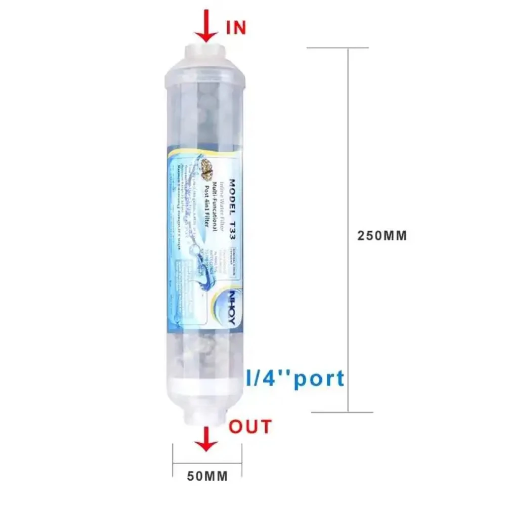 PH+ 10 Inch Quick Connect Under Sink and Reverse Osmosis System Alkaline Water Filter Cartridge Replacement Mineral Antioxidant