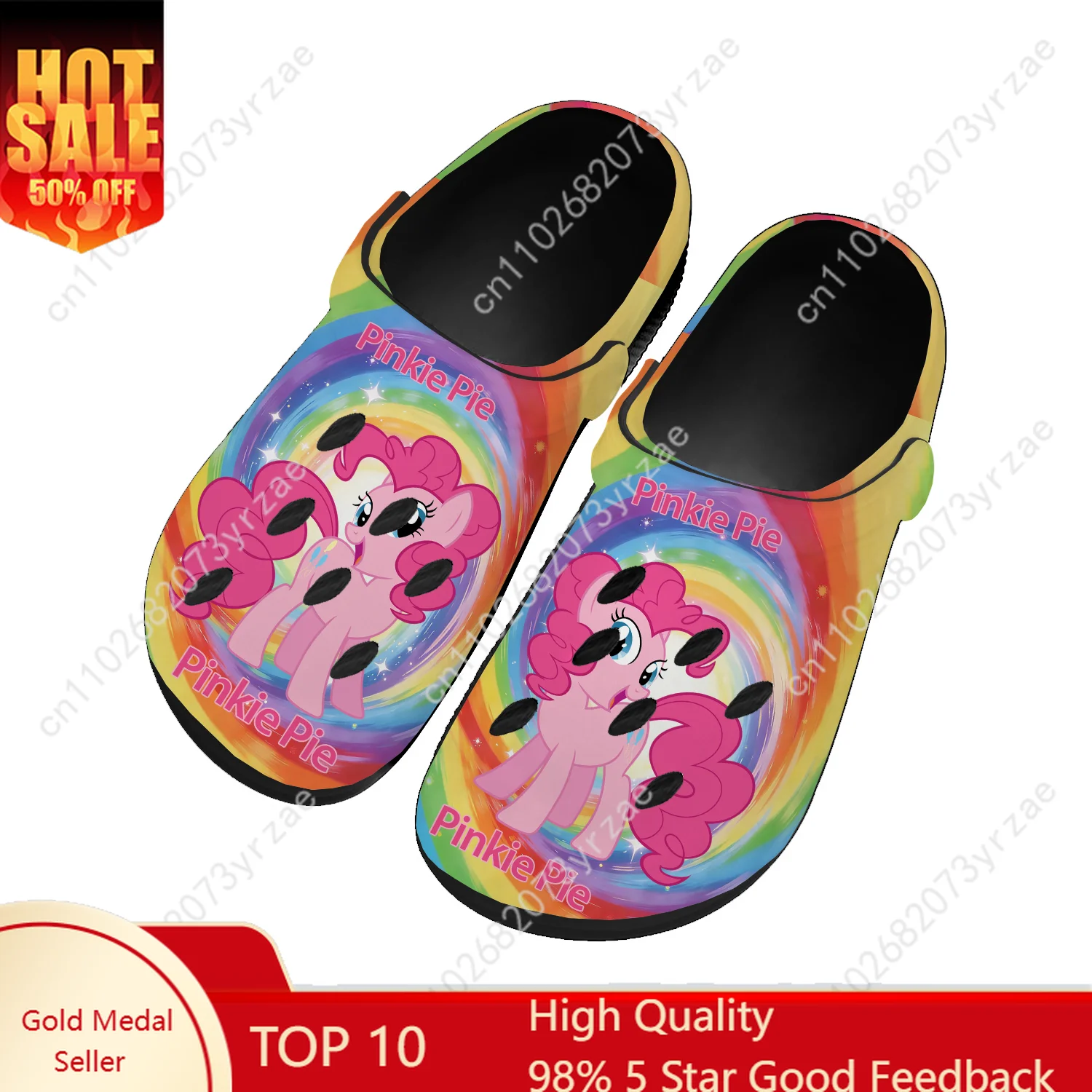 

Pinkie Pie Home Sandal Man Woman Water Shoes My Little Pony Friendship Is Magic Fashion Custom Slippers Cosplay Footwear