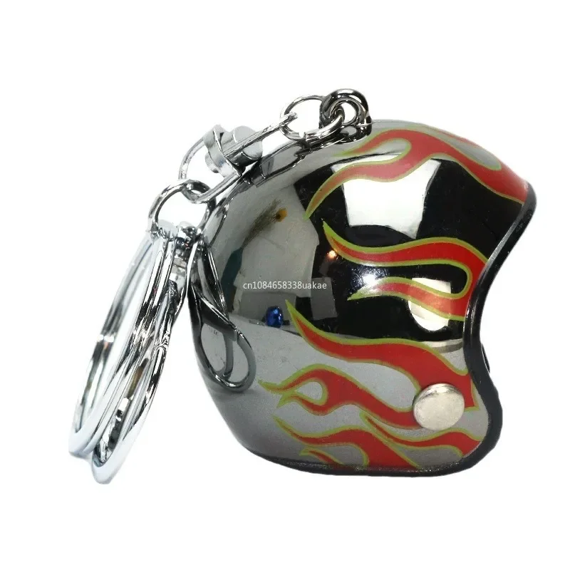 1Pcs Creativity Motorcycle Helmets Keychains Cute Safety Helmet Pendant Neutral Car Key Chain Hot Bags Keyring Jewelry Gifts