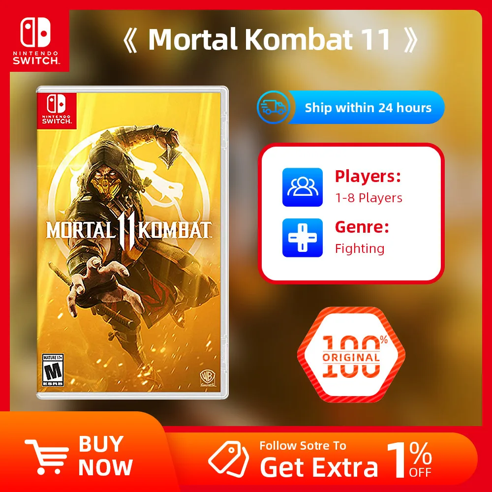 Nintendo Switch Game Deals - Mortal Kombat 11 - Standard Edition - Games Physical Cartridge Support TV Tabletop Handheld