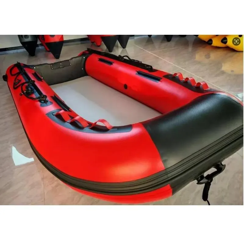 3.3m 3.6m 3.8m Inflatable Air Cushion Floor Boat 4 Person Rowing for Lake River Sea Travel