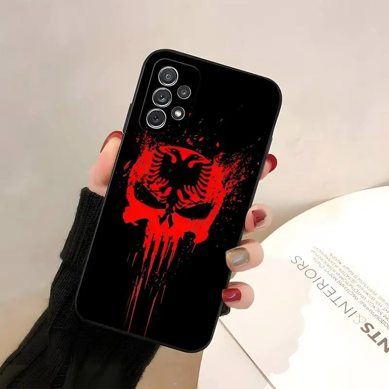 Albania Flag Eagle Phone Case Fundas For Samsung S20 Fe Lite S21 S30 Ultra S8 S9 S10 E Plus Macia Shockproof Cover