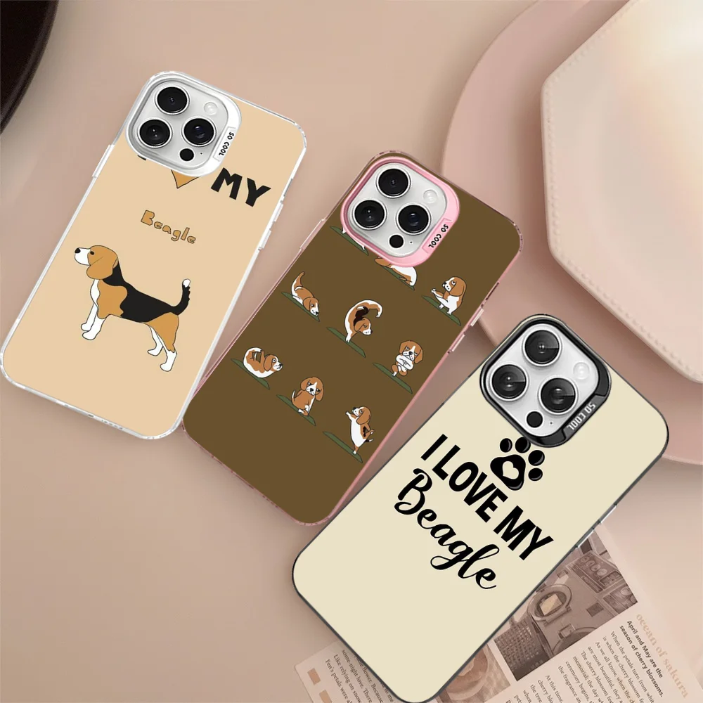 

I love my Beagle Dogs Phone Case For iPhone 16 15 14 13 12 11 Pro Max X XR XSMAX 8 7 Plus Matte Shockproof Back Cover