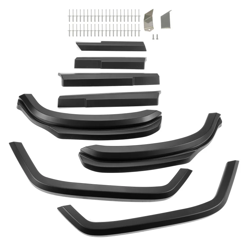 Waterproof 8Pcs Overfender Flares With Installation Hardware Fit H1 Humvee HMMWV Exterior Auto Parts