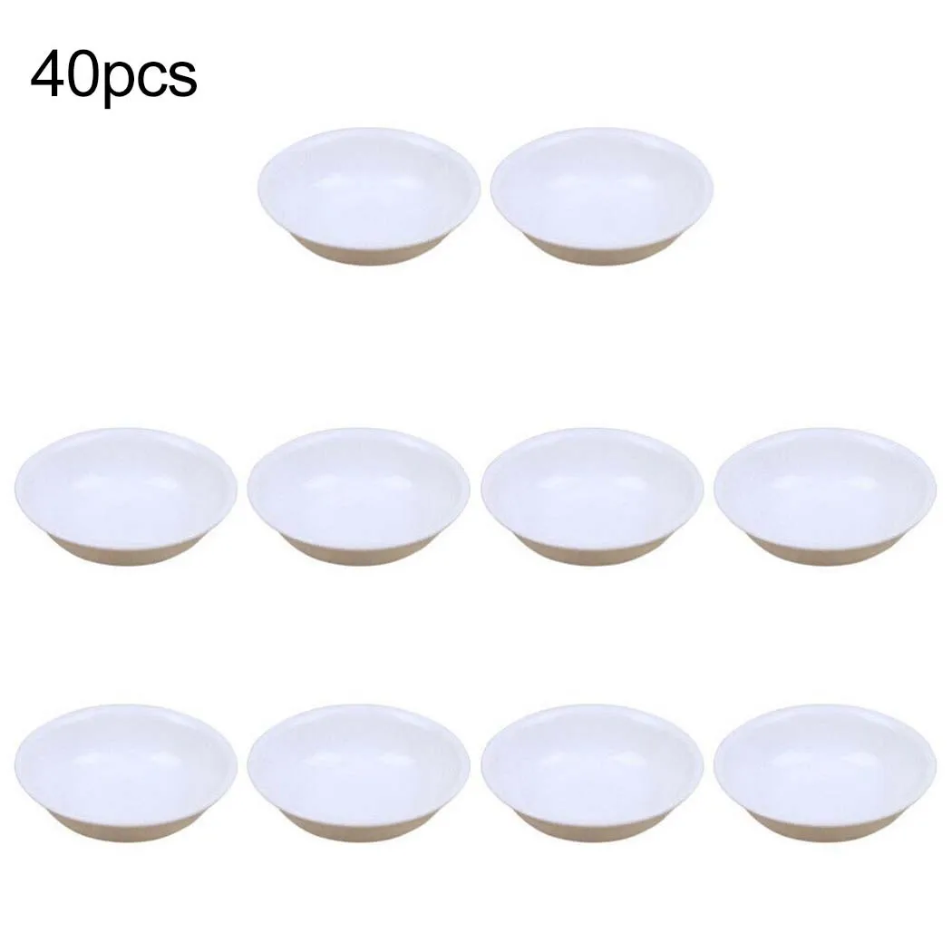 40pcs Kitchen Sauce Dish Dipping Soy Sauce Cup Plastic Sauce Bowl Seasoning Dish Appetizer Plates Reusable Kitchen Supplies