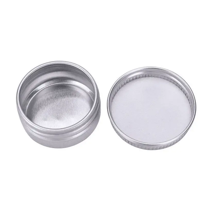 PACK Of 25 - 15Ml Aluminium Tin Large Make Up Candle Pots Capacity Empty Big Cosmetic/Candle/Spice Pots/Hair Product/Sweet Tin J