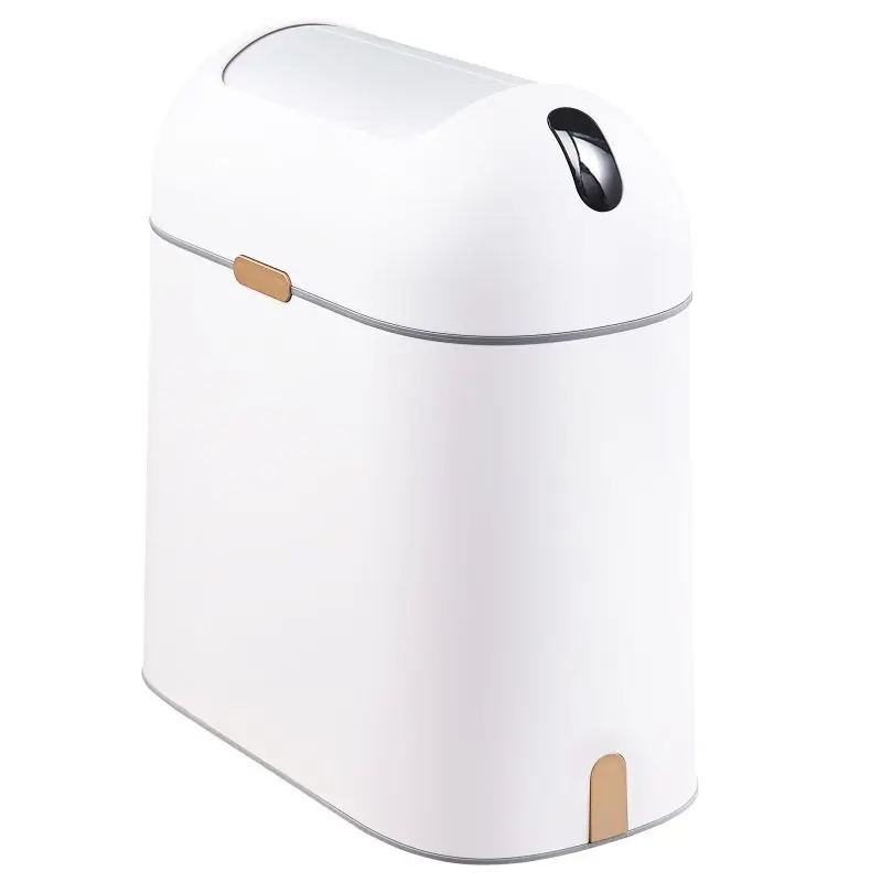 

high tech kitchen trash Plastic induction trash bin desktop smart garbage bin with trash bag dispenser