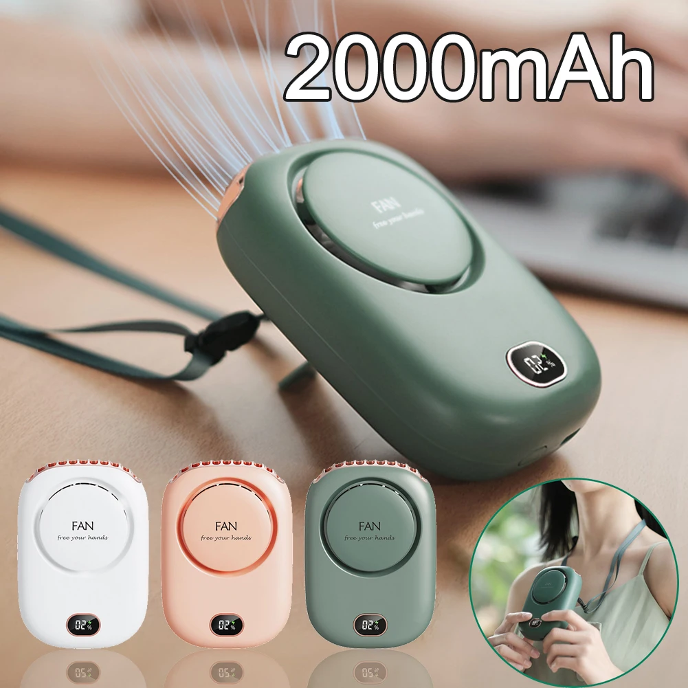 

Portable Hanging Neck Fan Air Cooler USB Rechargeable Summer Air Cooling Bladeless Mini Electric Fan Mute Neckband Fans