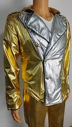 Gold Jacket Paired With Long Pants For World Tour Gold Medal Costumes