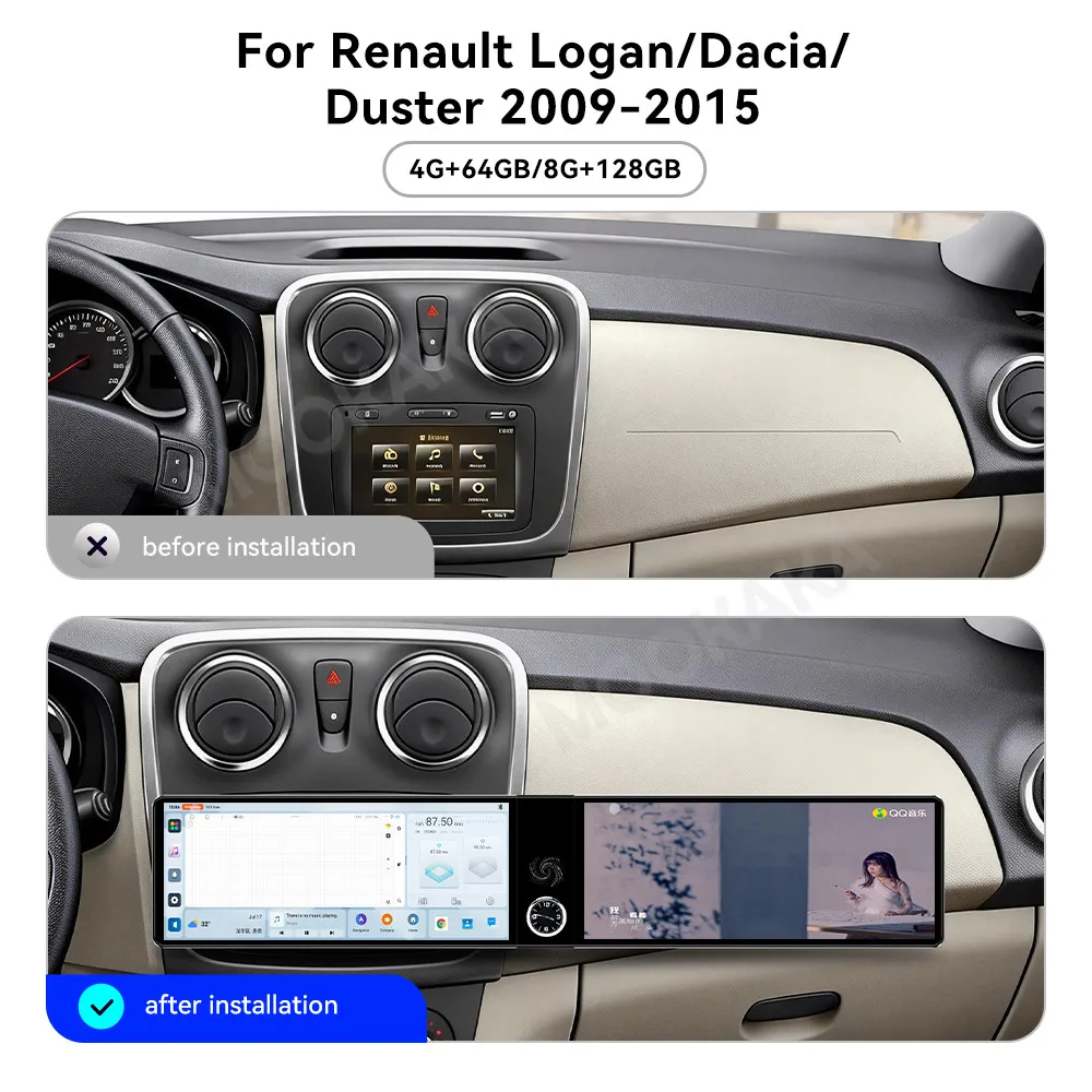 Touch Screen Car Radio For Renault Logan Dacia Duster 2009-2015 Android GPS Automotive Multimedia Auto Radio Stereo Receiver