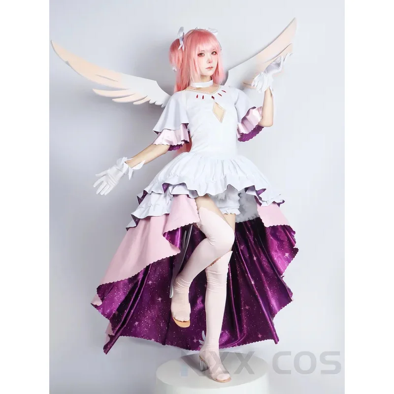 

dd12Puella Magi Magica Kaname Madoka Платье Косплей Костюм Золотая Ролевая Игра Comic Con Hallowmas Парики Анимация Pr
