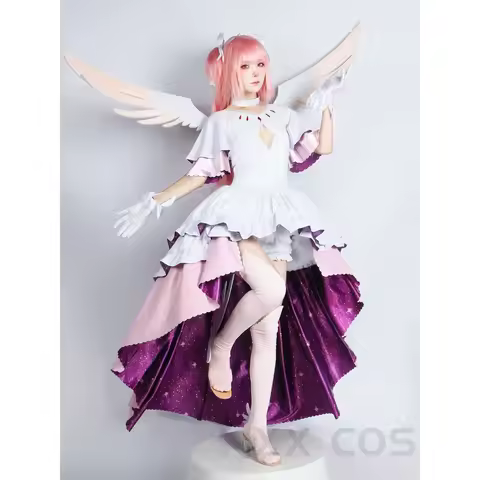 dd12Puella Magi Magica Kaname Madoka Dress Cosplay Costume Golden Role Play Comic Con Hallowmas Wigs Animation Pr
