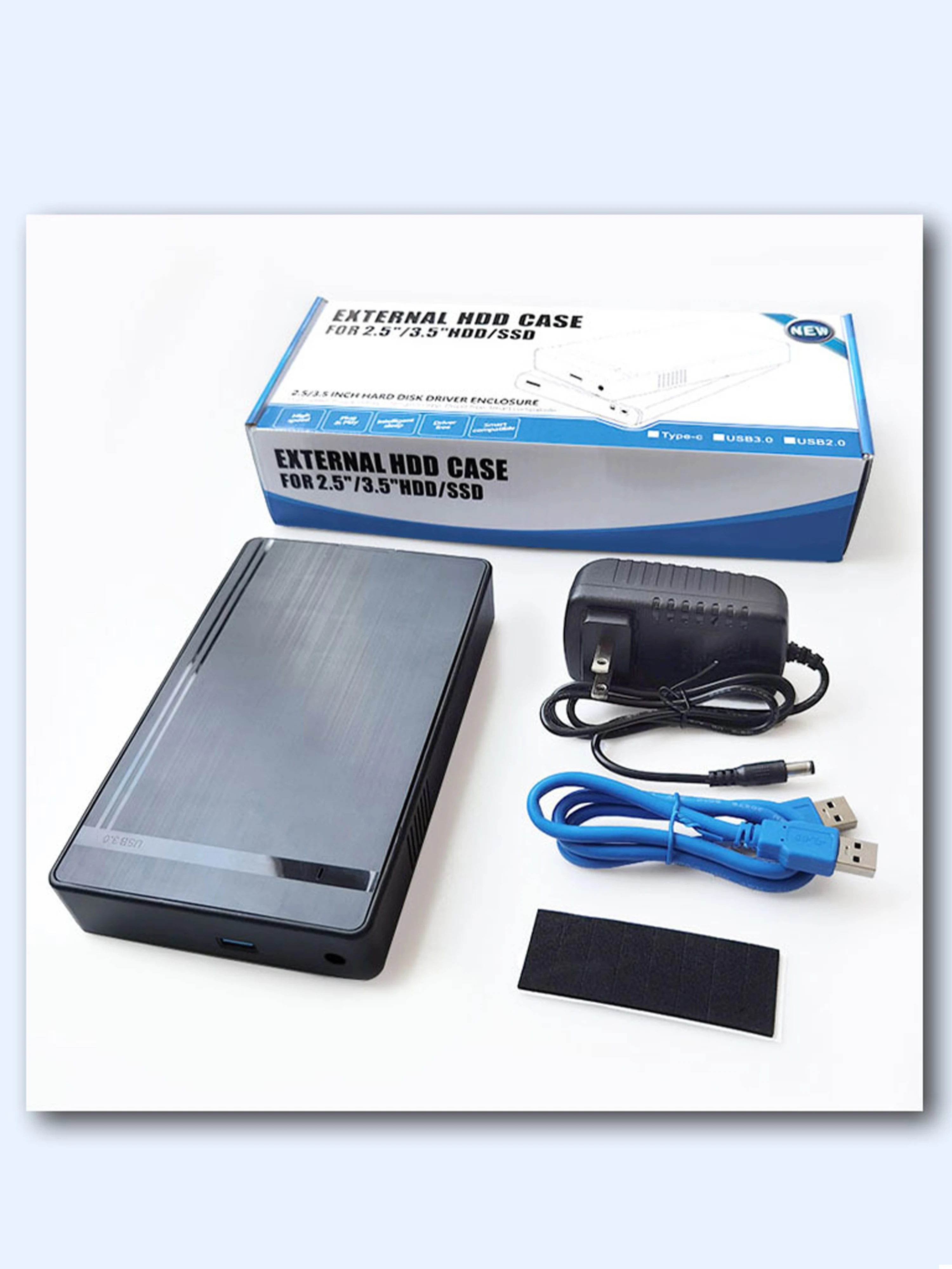 3.5 ''HDD Case SATA naar USB 3.0 Adapter Externe Harde Schijf Behuizing voor 2.5" 3.5 "SSD Schijf 450 Mb/s 10TB HDD Case voor PC Laptop - afbeelding 2