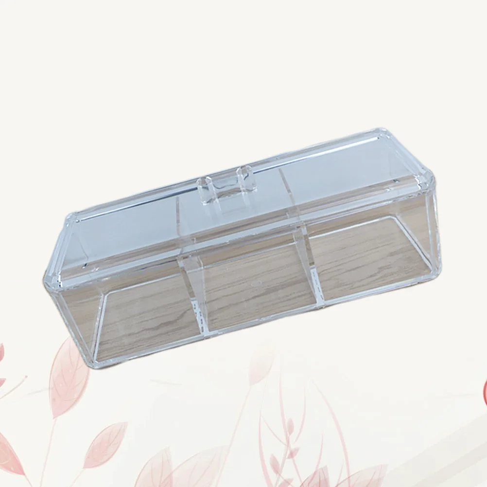 

1Pcs Transparent Cotton Swab Storage Box Acrylic Cotton Pads Case Organizer for Practical Bedroom Bathroom Makeup Accessories