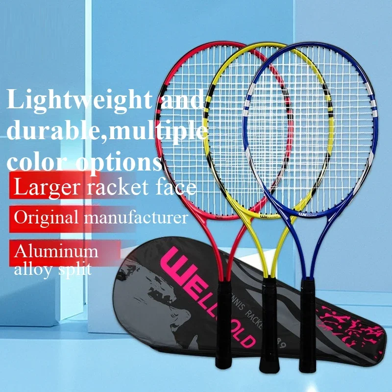 27-inch Aluminum Alloy Tennis Racket Beginner Training Racket Adult Outdoor Sports Ultra-Lightweight Professional Tennis Racket