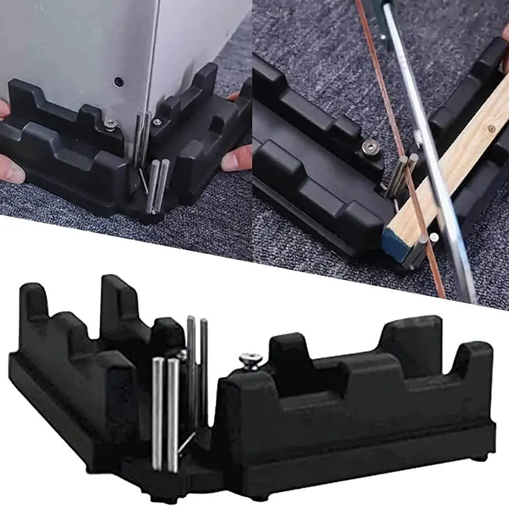 2 in 1 Mitre Measuring Cutting Tool Precise Miter Saw Protractor 85-180° Angle Measurement Bevels Cutting Tool Mitre Gauge Black