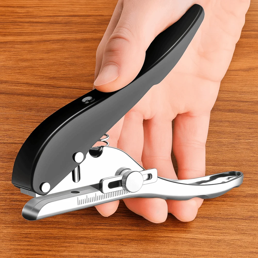 Spring-Loaded Carpentry Single Hole Puncher Edge Band Hole Card Woodworking Punching Pliers Professional Manual Punching Tool