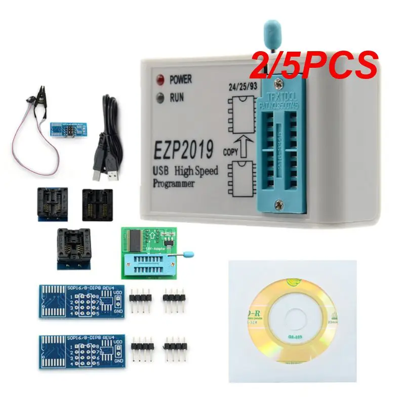 

2/5 шт. 2019 EZP2019 + высокоскоростной USB SPI программатор EEPROM мини-адаптер с 15 адаптерами