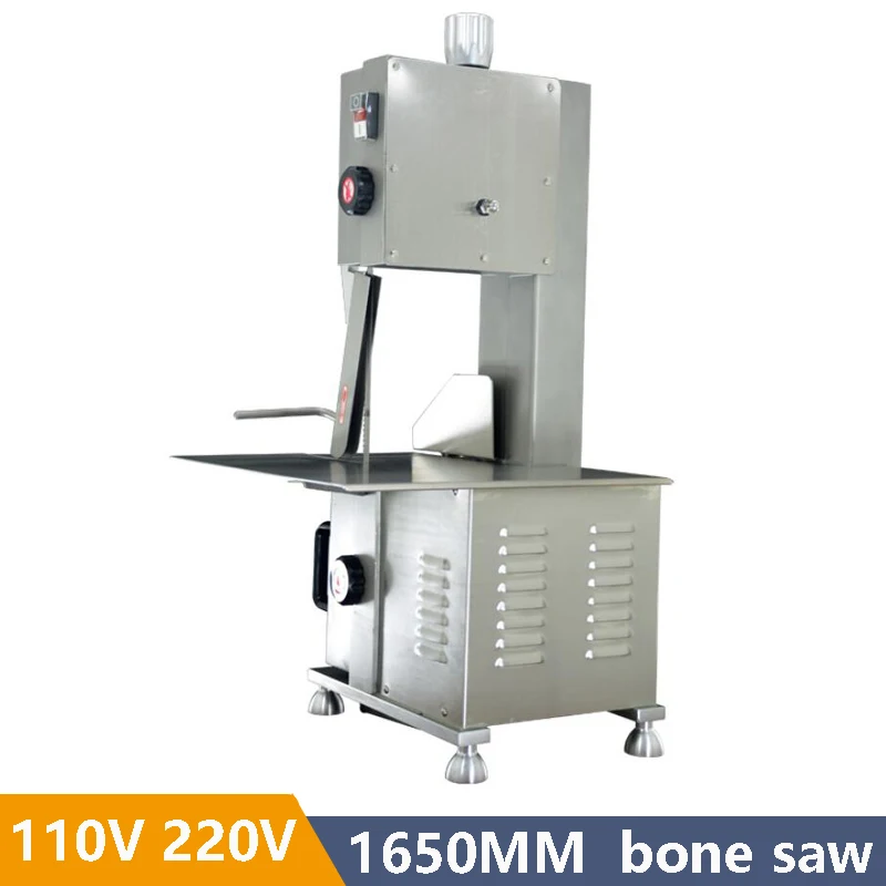 

Stainless Steel Frozen Bone Sawing Machine 750W Butchers Bone Bandsaw Commercial Frozen Meat Fish Cutter Home Kitchen Appliance