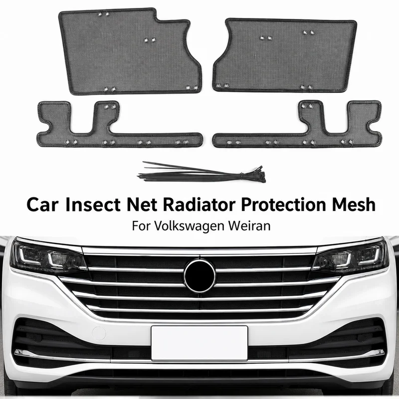 For Volkswagen Weiran Car Insect Net Radiator Protection Mesh Condenser Dustproof Net Grille Modification Cotton Mesh
