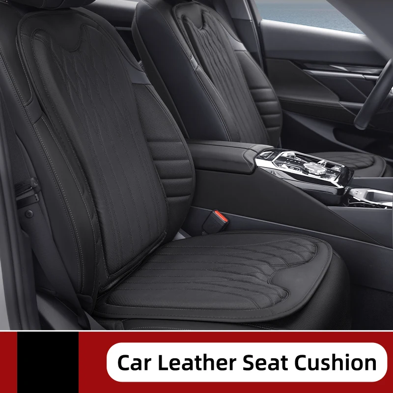 Picture 3: Leather Car Seat Cover Ice Silk Backrest Cushion Rearseat Protector Mat For NO