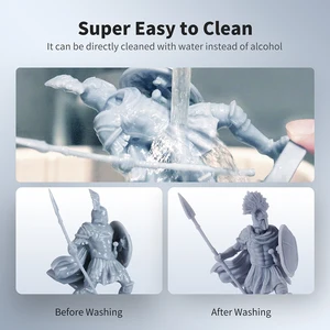 2kg satın alın 1 kg ücretsiz ANYCUBİC Su Yıkama, Reçine+ Yazıcı LCD ekran, 3D, Suda Yıkanabilir, 3D Baskı için Yüksek Hassasiyetli, Düşük Kokulu, Düşük Viskoziteli Malzemeler alın Reçinenin 6 ana satışı, düşük viskoziteli bir no. 2