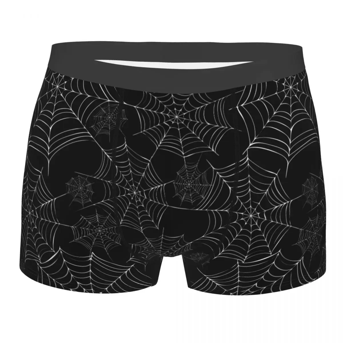 Spider Webs Men Underwear Animal Boxer Briefs Shorts Panties Novelty Polyester Underpants for Male Plus Size