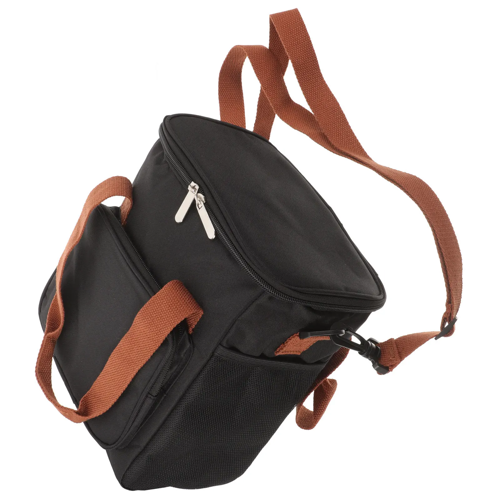 

Compact Lunch Bag Black Portable Bento Bag Insulated Food Container for Daily Commute Picnic Travel Easy Carry Lightweight